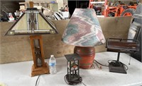 Nice stained glass lamps & others
