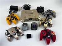 Nintendo 64 Gold Console & Controllers NUS-001