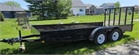 H & H 16 ft  tandem axle trailer.  82" wide with