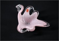 Murano Italy Swan Art Glass 6"h