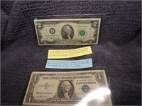 Silver Certificate and $2(circa 1978)