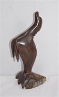 Wooden Hand Carved Seal Figure 10"