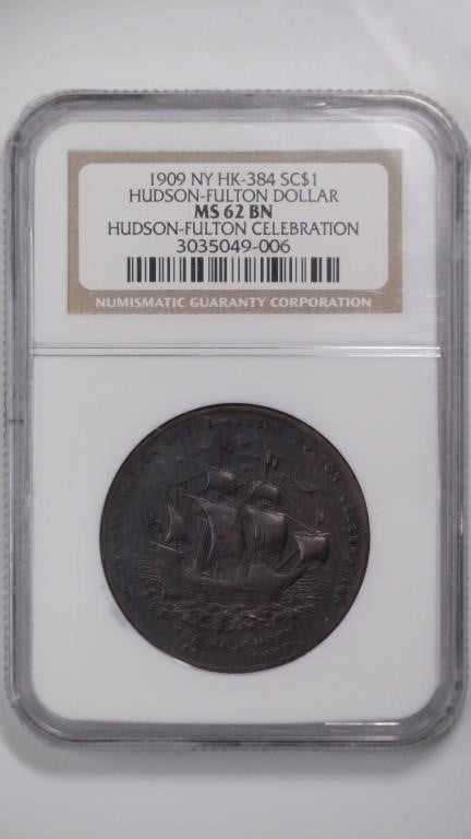 1909 NY HK-384 SC $1 NGC MS62BN