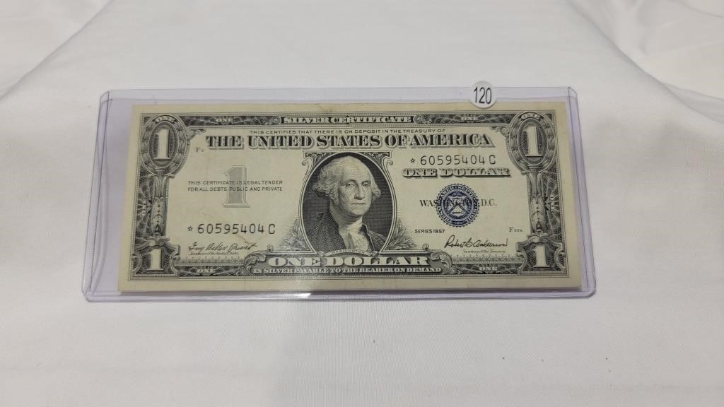 Very nice 1957 $1 silver certificate star note