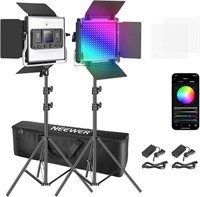 Neewer 2 Packs 660 PRO RGB LED Video Light with