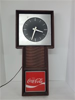 Vintage Coca-Cola wall clock wood grain