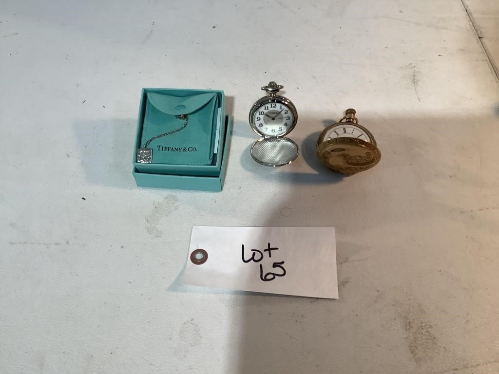 Tiffany & Co. Necklace & 2-Pocket Watches