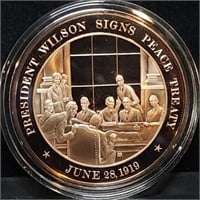 Franklin Mint 45mm Bronze US History Medal 1919
