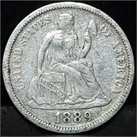 1889 Seated Liberty Silver Dime in Nice Shape
