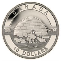 2014 $10 O Canada: The Igloo - Pure Silver Coin