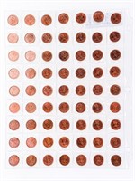 Lot - 63 Canada One Cent Coins Mixed