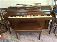 Acrosonic piano with bench