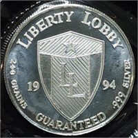 1994 Liberty Lobby 1/2oz .999 Silver Round BU