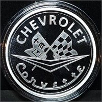 1 Troy Oz .999 Silver Round Chevrolet