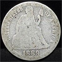 1889 Seated Liberty Silver Dime