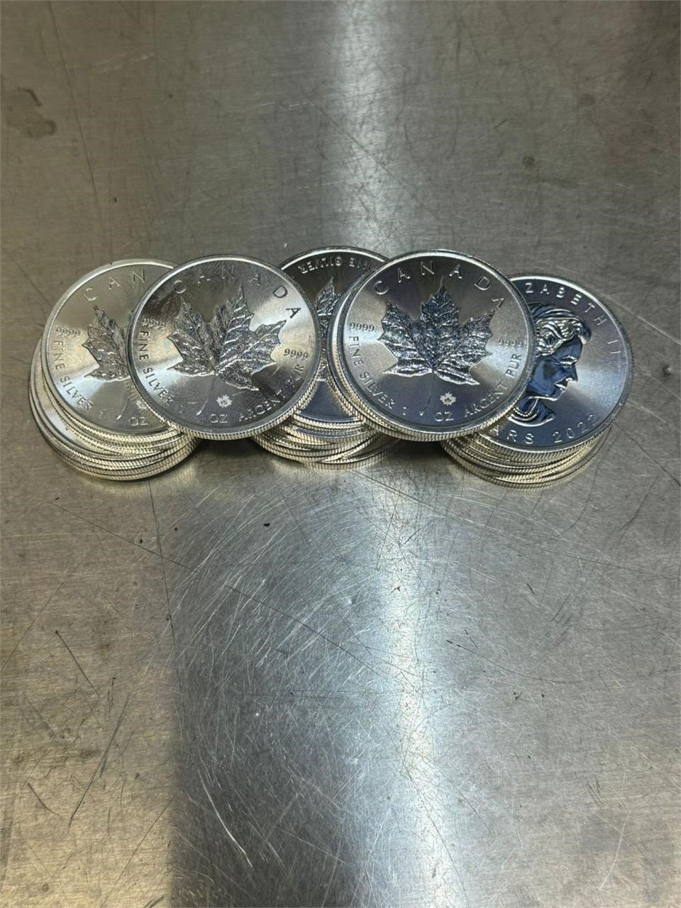 mapleleafe silver coins 2