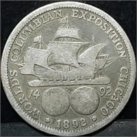 1892 Columbian Exposition Silver Half Dollar