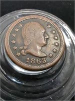 1863 Patriotic Wilson's Medal Civil War Token