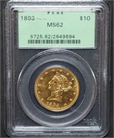 1893 $10 Liberty Gold Eagle PCGS MS OGH Proof Like