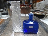 Blue SKansen Bottle / Crystal Vase