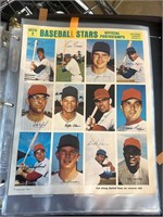 BINDER OF BASEBALL STARS PHOTO STAMPS COMPLETE