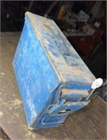 Vintage Teal Metal Carmet Co. Mining Box