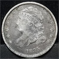 1835 Capped Bust Silver Dime, Nice Coin