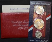 1976 Bicentennial Silver 3 Coin Uncirculated Set