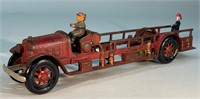 Large Antique Cast Iron Fire Department Toy