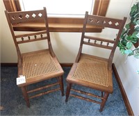 Cane Bottom Chairs X2