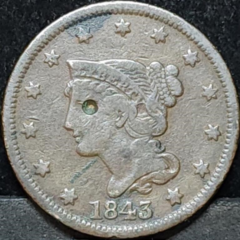 1843 Large Cent