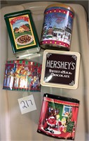 Nestle, Hershey, M&M, and Christmas Tins