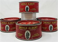 4 Antique Prince Albert Smoking Tobacco Tins