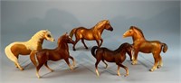 5 Piece Horse Toys Breyer Molding Co. USA