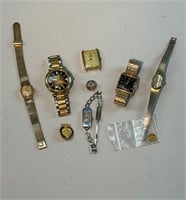 Assortment Vintage Watches & Pins