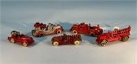 5 Cast Iron Metal Fire Truck Toys - 1pc As-Is