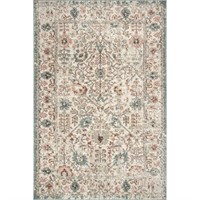 F10 Rose Persian Vintage Accent Rug, 3' x 5',Beige