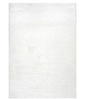 F12 Solid Shag Snow White 4 ft. x 6 ft. Area Rug