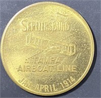 Worlds First Scheduled Airline 40th Year Coin