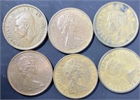 Canadian Pennies w King George VI Bundle