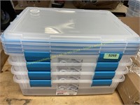 4ct./lids Sterilite 37Qt.gasket box containers