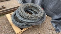 Pallet Lot of Barbed Wire
