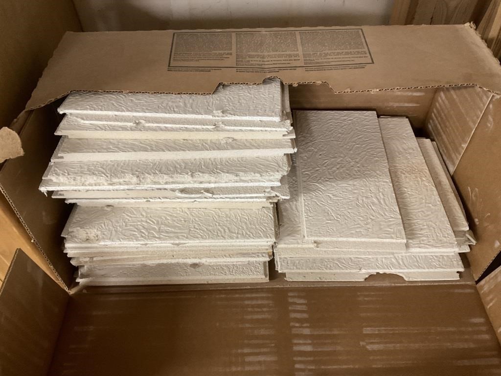 Three boxes of ceiling tiles
