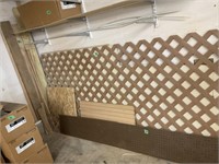 3-4 x 8 lattice,  pegboard, sheet rock, misc wood