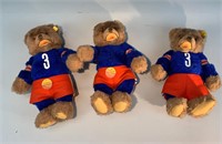 3 Steiff Football Bears #3