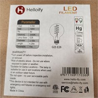 4pk of Helliofy LED 5.5W 2000k g25 bulbs