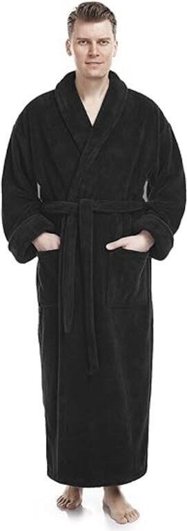 Men's Fleece Robe, Long Shawl Turkish Bathrobe