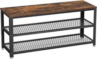 VASAGLE Shoe Bench, 3-Tier Shoe Rack, 39.4 Inches