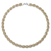 Sterling Silver- Diamond Cut Twirl Necklace