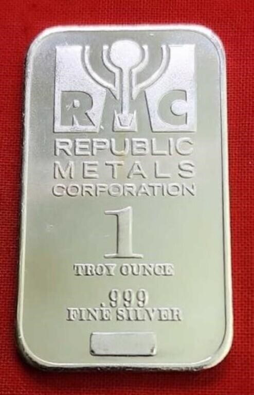 R.M.C. 1 Troy Oz .999 Fine Silver